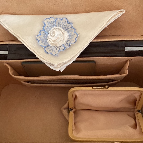 VTG Waldman  Brown Suede/Leather Handbag - Picture 7 of 15